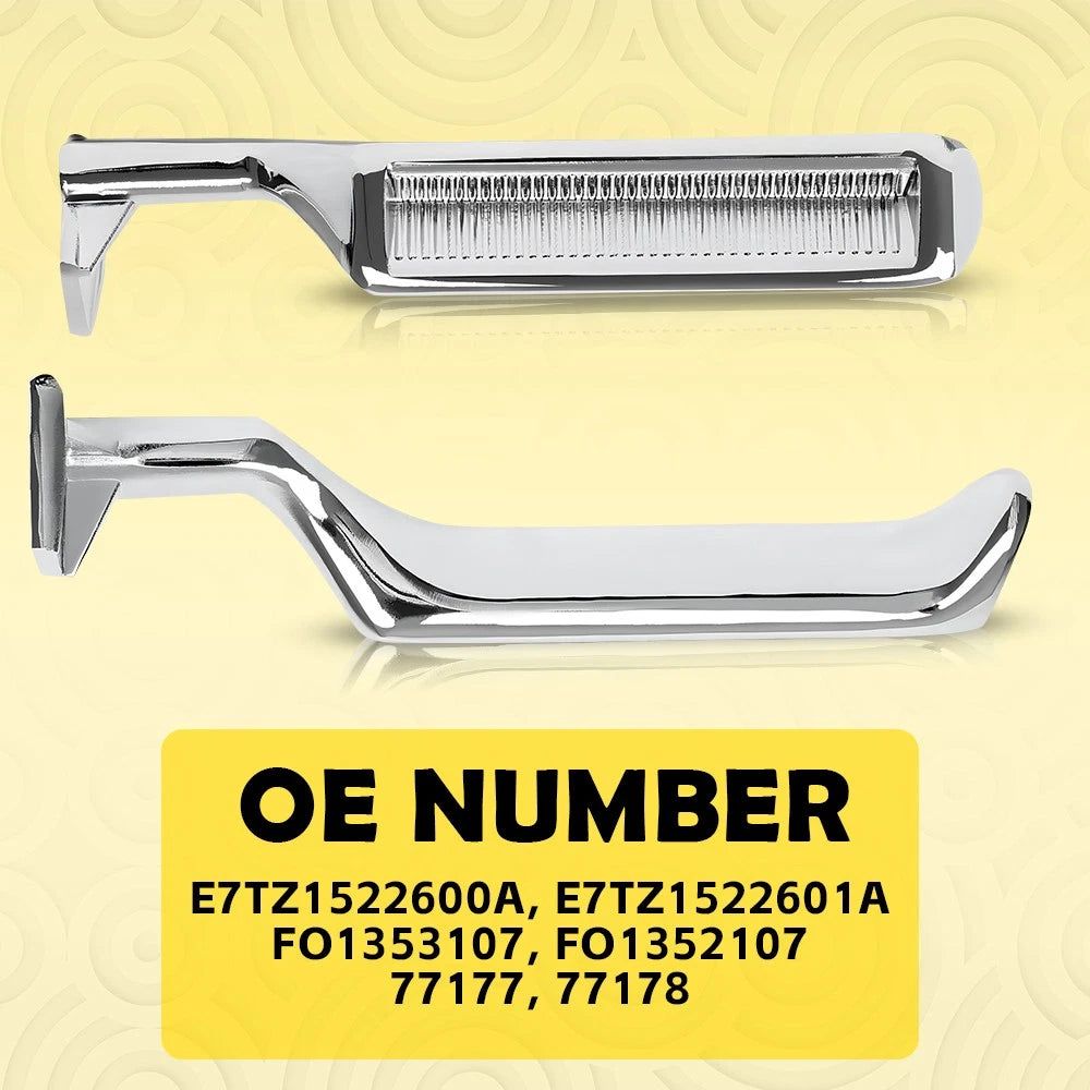 Chrome Metal Inside Door Handle Pair for F-150 F250 F350 Bronco (1987–1996)