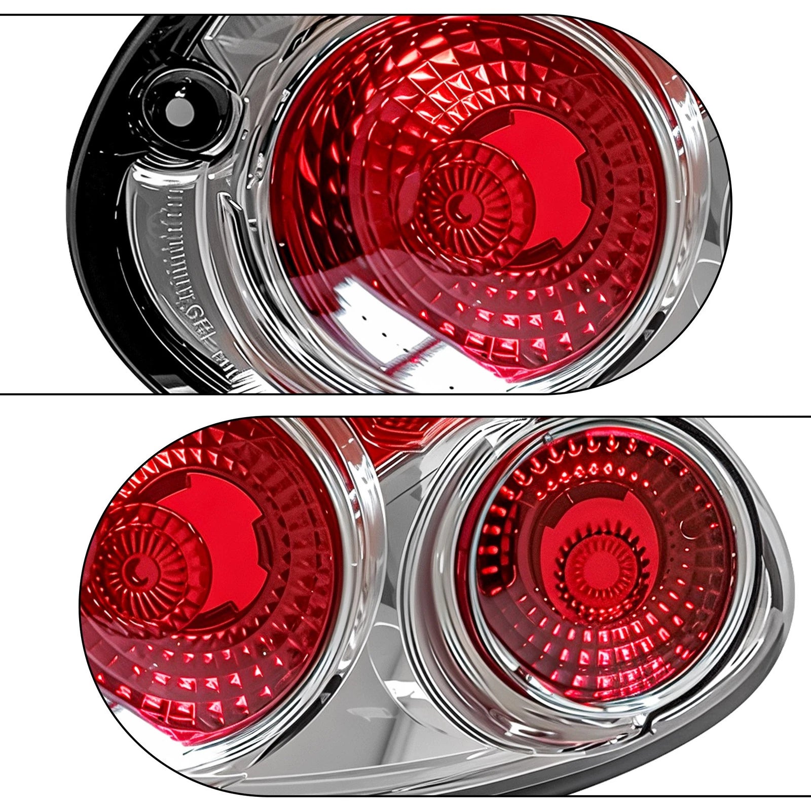 2X Chrome Tail Lights for Chrysler PT Cruiser (2001-2005)