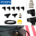 Set of 10 Air Hose Push to Connect Fittings for Automotive Applications