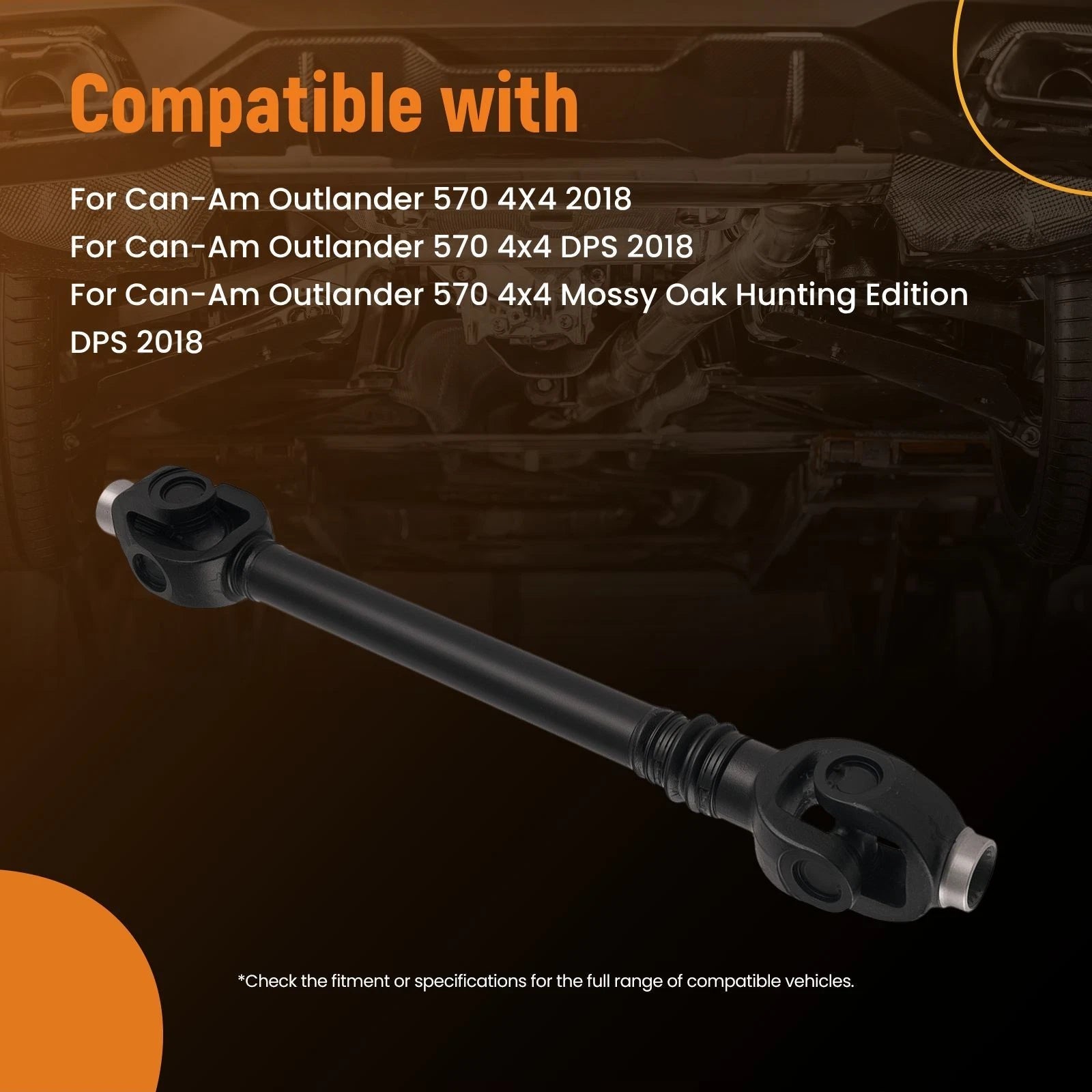 Rear Propeller Drive Shaft for Can-Am Outlander 1000R XMR (2016–2018) 703500989