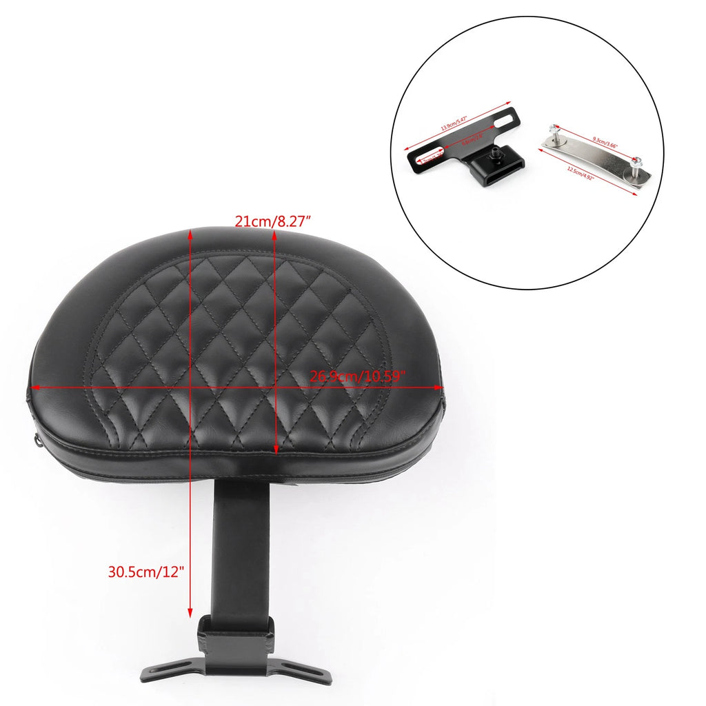 Driver Backrest Pad for Harley Fatboy FLSTF Heritage Softail (2007–2017)
