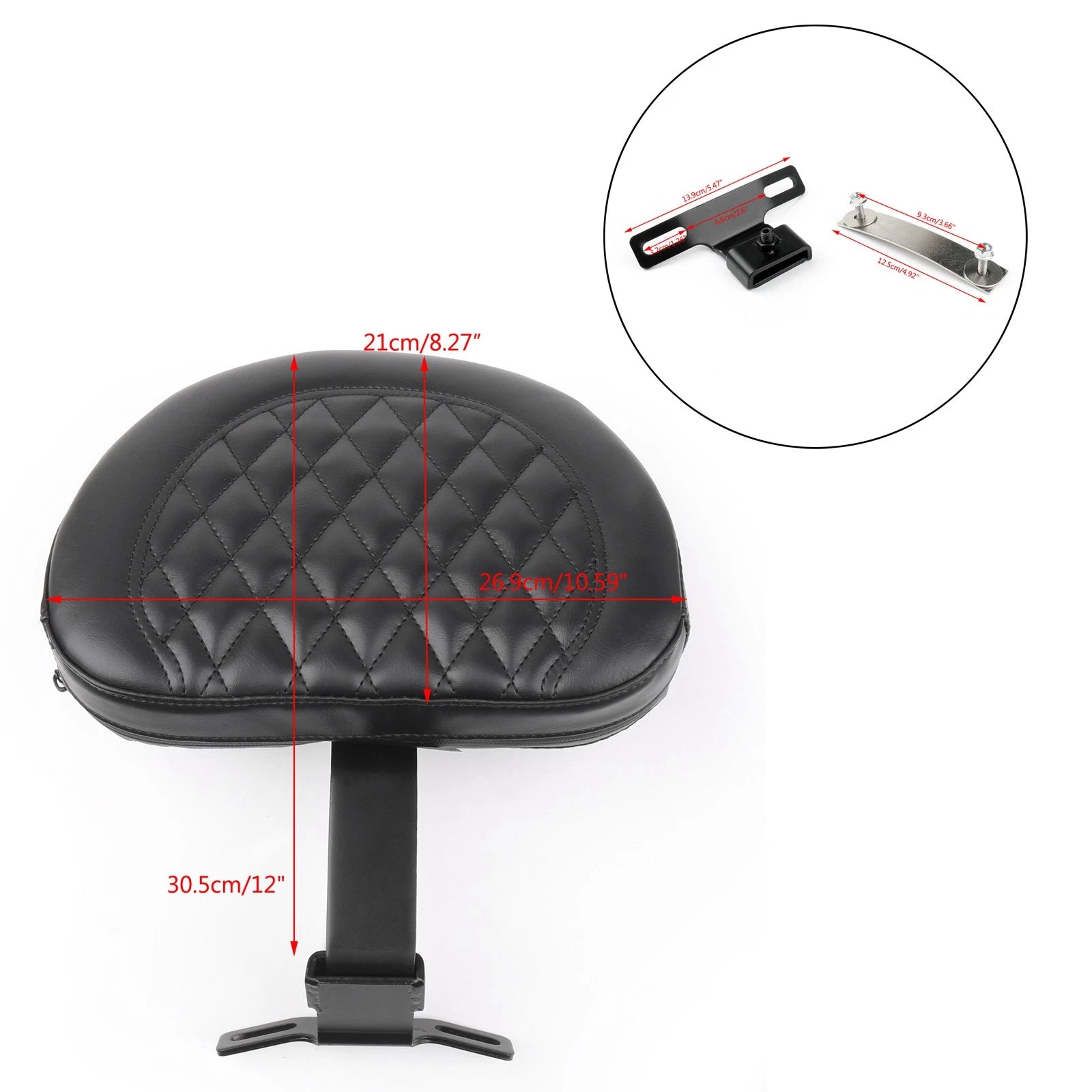 Driver Backrest Pad for Harley Fatboy FLSTF Heritage Softail (2007–2017)