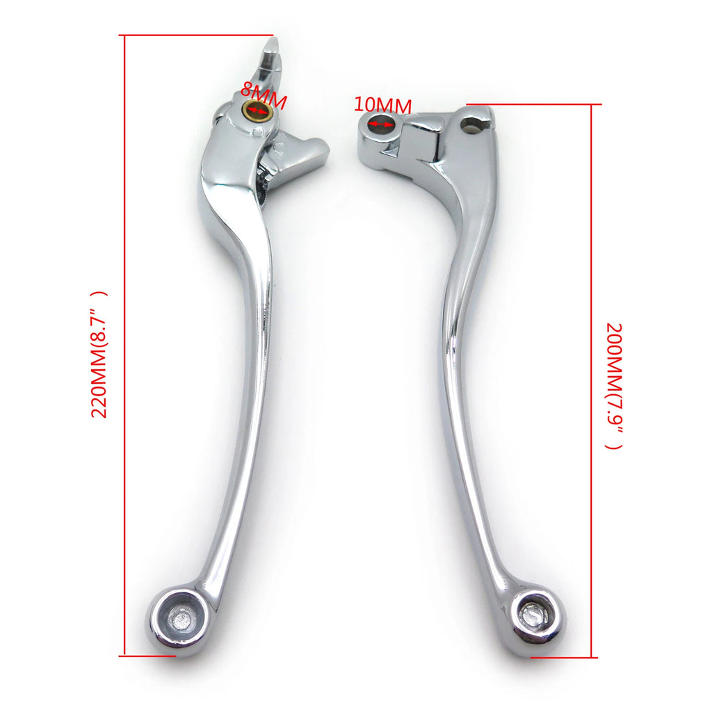 Chrome Brake and Clutch Hand Lever Replacement Set for Kawasaki ZX9R (2000–2003)