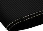 Console Lid Armrest Cover for Toyota 4Runner (1996–2002) Carbon Fiber Beige Stitch