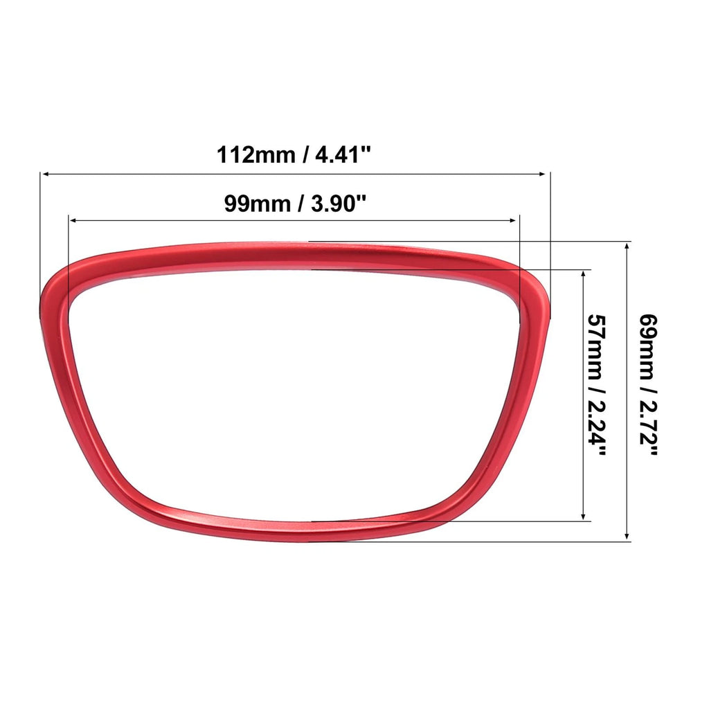 Steering Wheel Trim Cover Red for Audi A3 A4 A5 A6 A7 Q3 Q4 S RS (2010–2023)