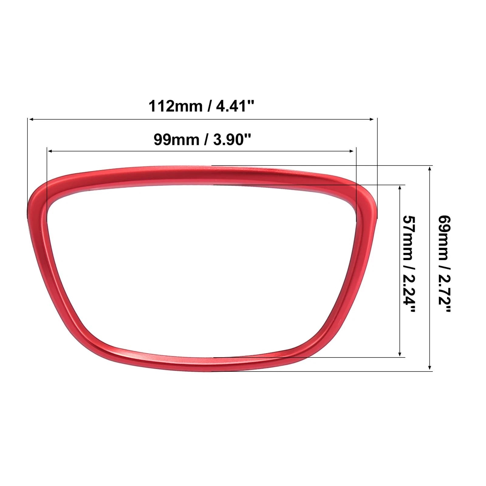 Steering Wheel Trim Cover Red for Audi A3 A4 A5 A6 A7 Q3 Q4 S RS (2010–2023)