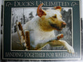 Vintage Duck Unlimited Tin Metal Sign - Yellow Lab Decoy Hunting 2188