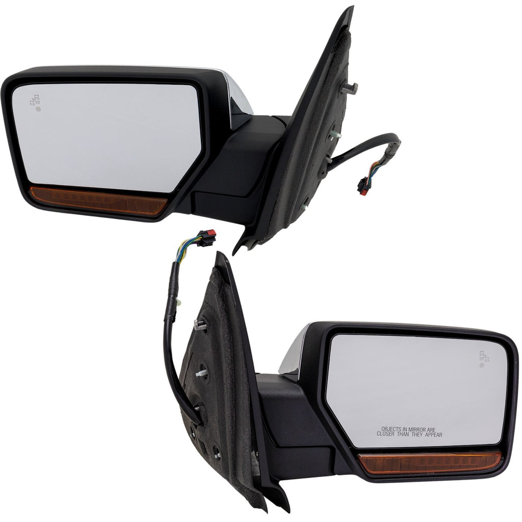 Power Heated Chrome Mirrors for Ford Expedition (2015–2017) w/ Signal Light