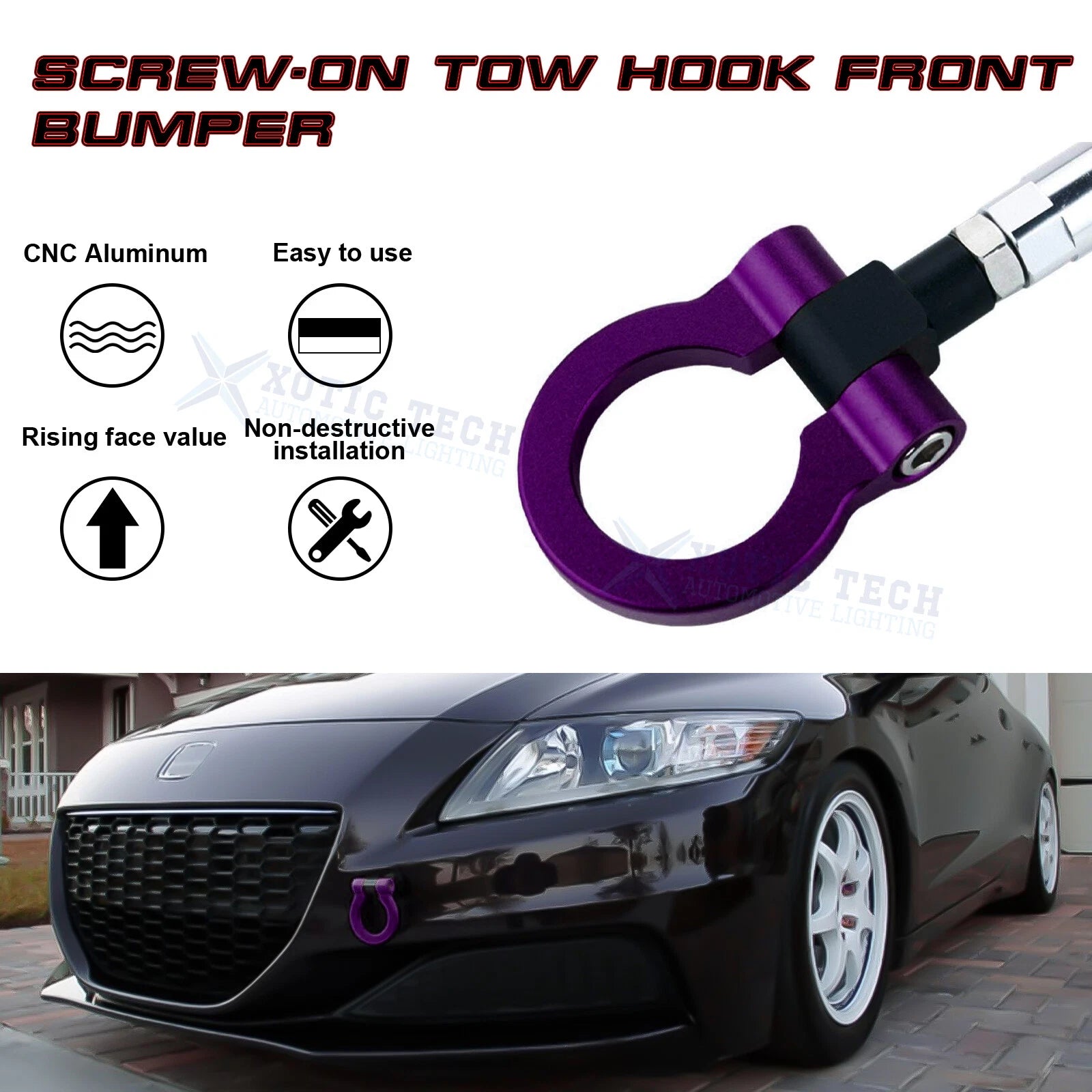 JDM Track Racing Style Tow Hook For Honda Fit 2015-2020, Insight 2010-2011