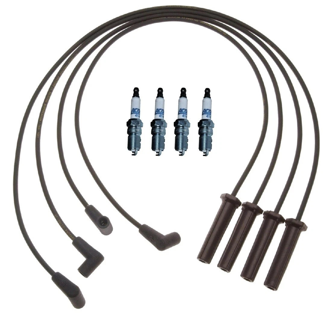 Ignition Wire Set & ACDelco Platinum Spark Plugs for GMC 2.2 VIN 4