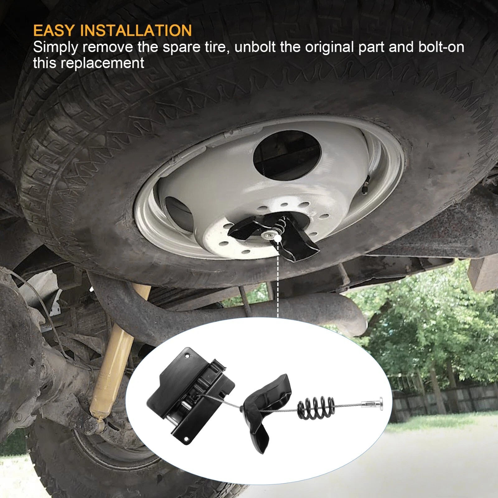 Spare Tire Carrier Hoist Winch for Ford F-250 F-350 F-450 (1999–2007)