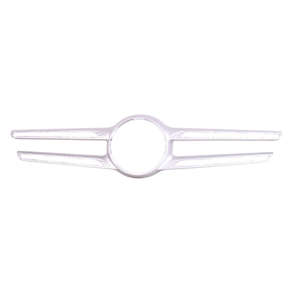 Replacement Silver Plastic Front Center Grille Molding (See compatibility Chart)