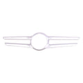 Replacement Silver Plastic Front Center Grille Molding (See compatibility Chart)