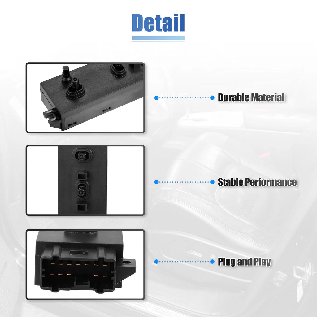 Power Seat Switch for Acura MDX (2004–2013), RDX (2007–2018), TL (2004–2014) 81653SDBA71