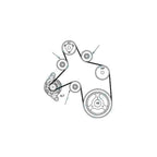 Drive Fan Belt Auto Tensioner Pulleys for Hilux KUN16 KUN26 3.0L Diesel (2005-2015)
