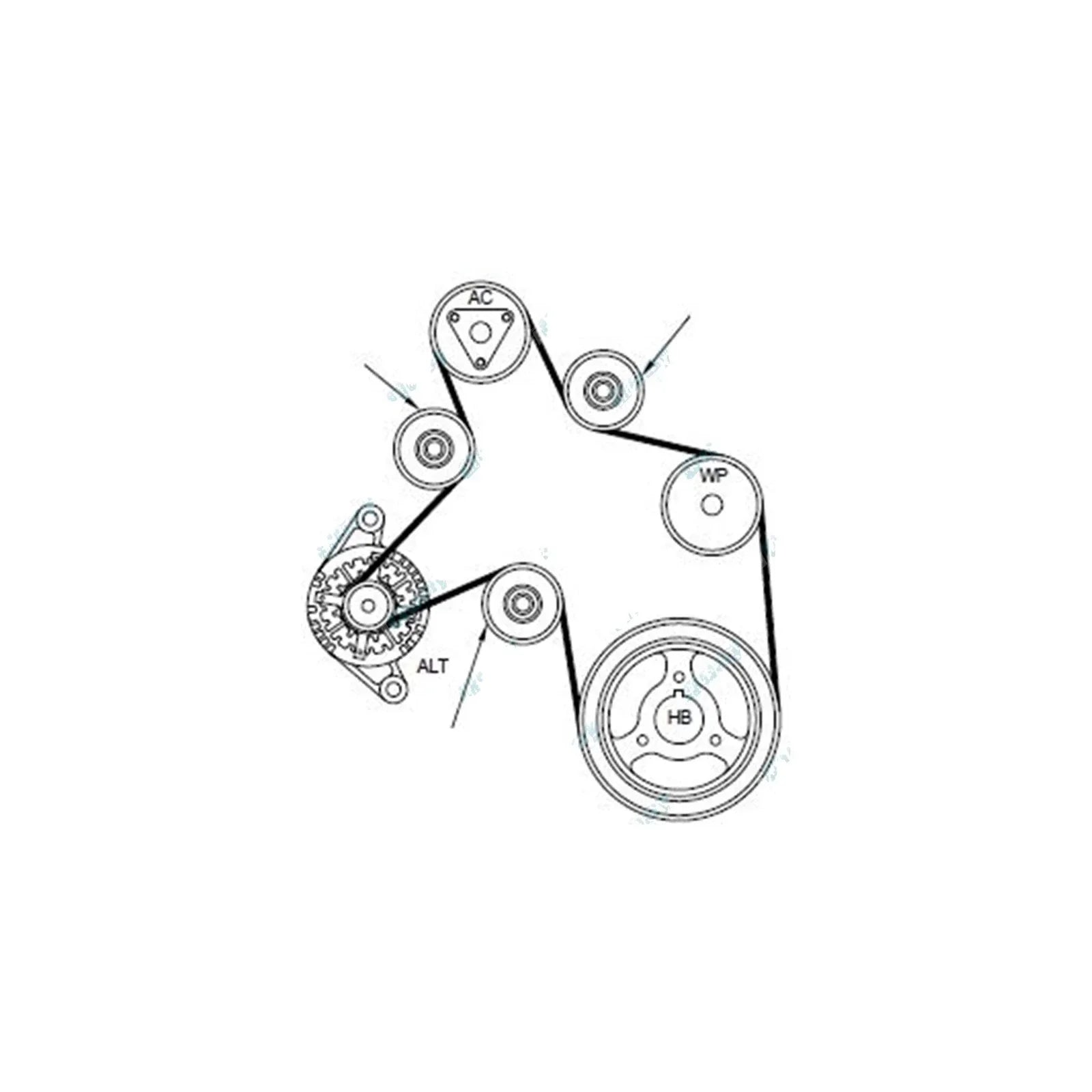 Drive Fan Belt Auto Tensioner Pulleys for Hilux KUN16 KUN26 3.0L Diesel (2005-2015)