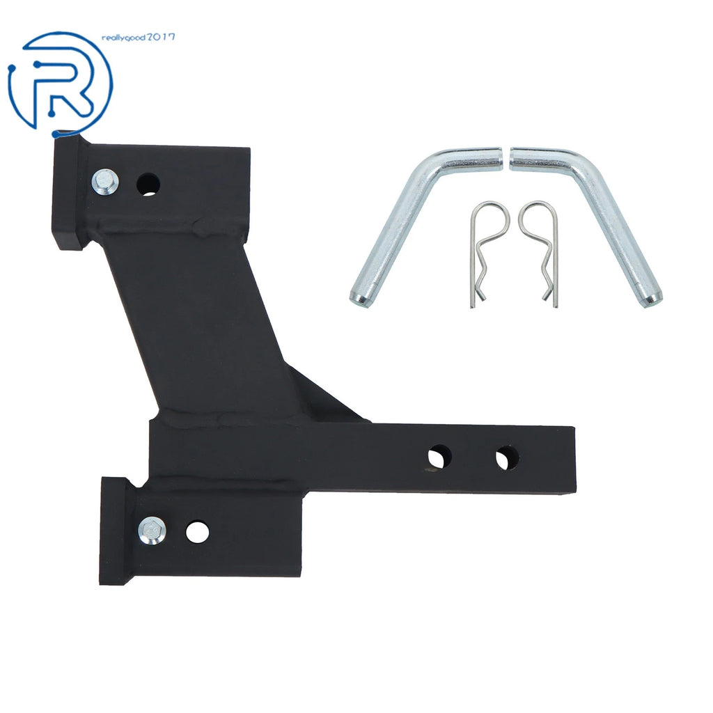 Adjustable Dual Hitch Extender for Towing (2in to 8in Rise/Drop)