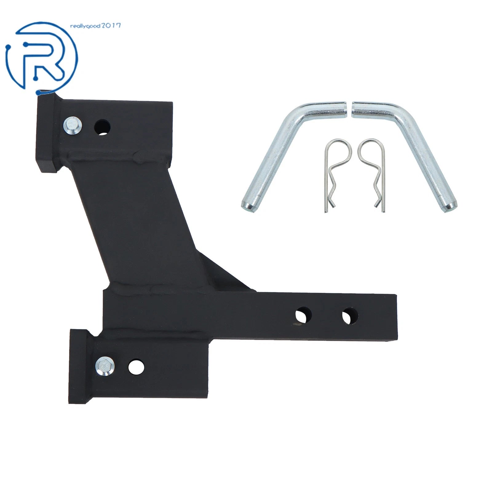 Adjustable Dual Hitch Extender for Towing (2in to 8in Rise/Drop)