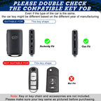 TPU Sand Leather Smart Key Shell with Keychain for Mazda (2014-2025)