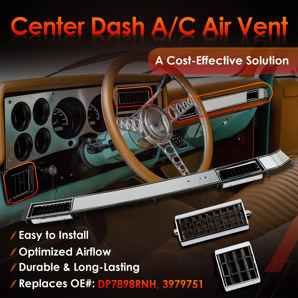 Center Dash A/C Air Vent Trim Plate for Chevy Silverado GMC C/K 1500 2500 (1981–1991)