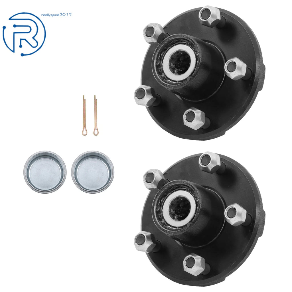 Set of 2 Trailer Wheel Idler Hub Kits for 2000 lbs Spindles (5-4.5")