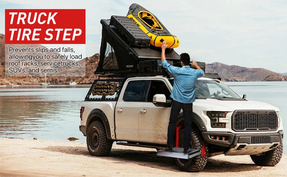 Adjustable Tire Step for Service Wheel (Non-Slip Steel Surface)