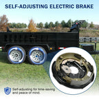 Set of 4 Electric Trailer Brake Assemblies for 7000 lbs Trailers