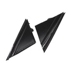 Set of 2 Gloss Black Door Mirror Flag Cover Moldings for Fiat 500 (2012–2019)