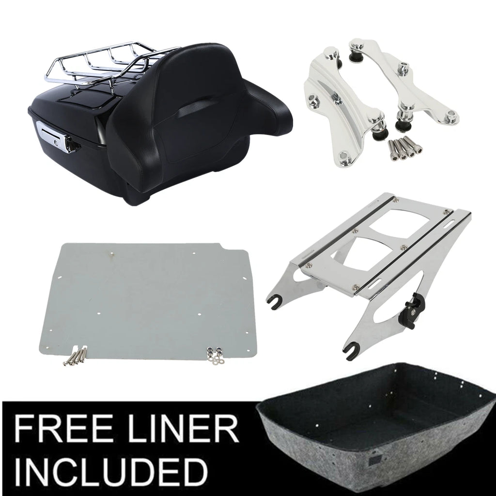 Trunk Pad Mount Rack Plate Docking Kit for Harley Touring Models (2014–2026)