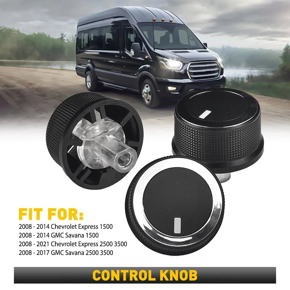 3X AC Fan Control Knob for GMC Savana, Chevrolet Express 1500-3500
