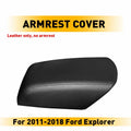 Leather Center Console Armrest Lid Cover for Ford Explorer (2011–2018) Black