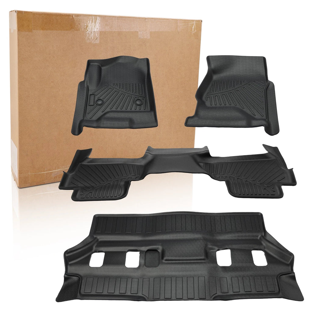 Set of 2 TPE 3D Floor Mats for Chevrolet Tahoe GMC Yukon (2015–2020)