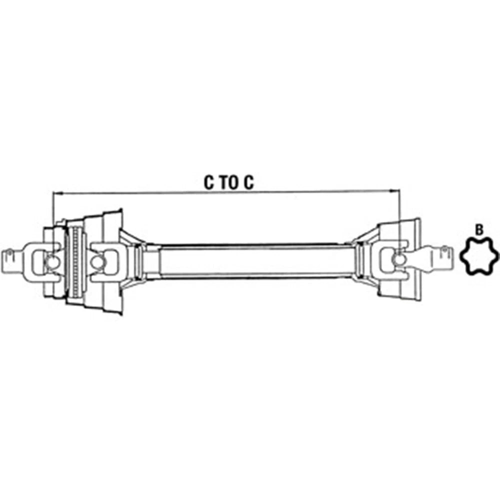 CV PTO Driveline 80 Degree 1-3/8" 6 AS Lock for John Deere (Fits AW25818)
