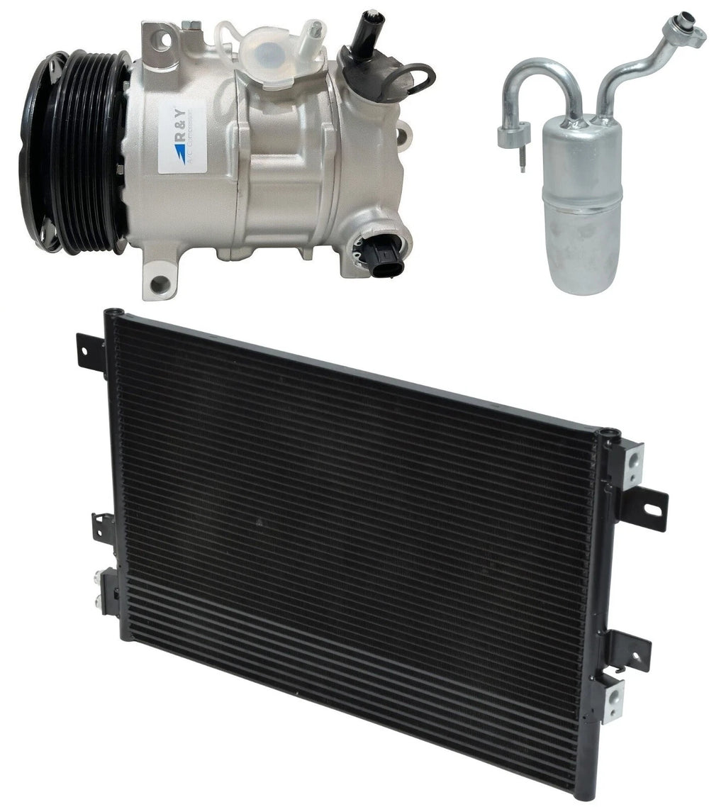 AC Compressor Kit With Condenser for Dodge Avenger 2.4L 2.0L (2010–2014)