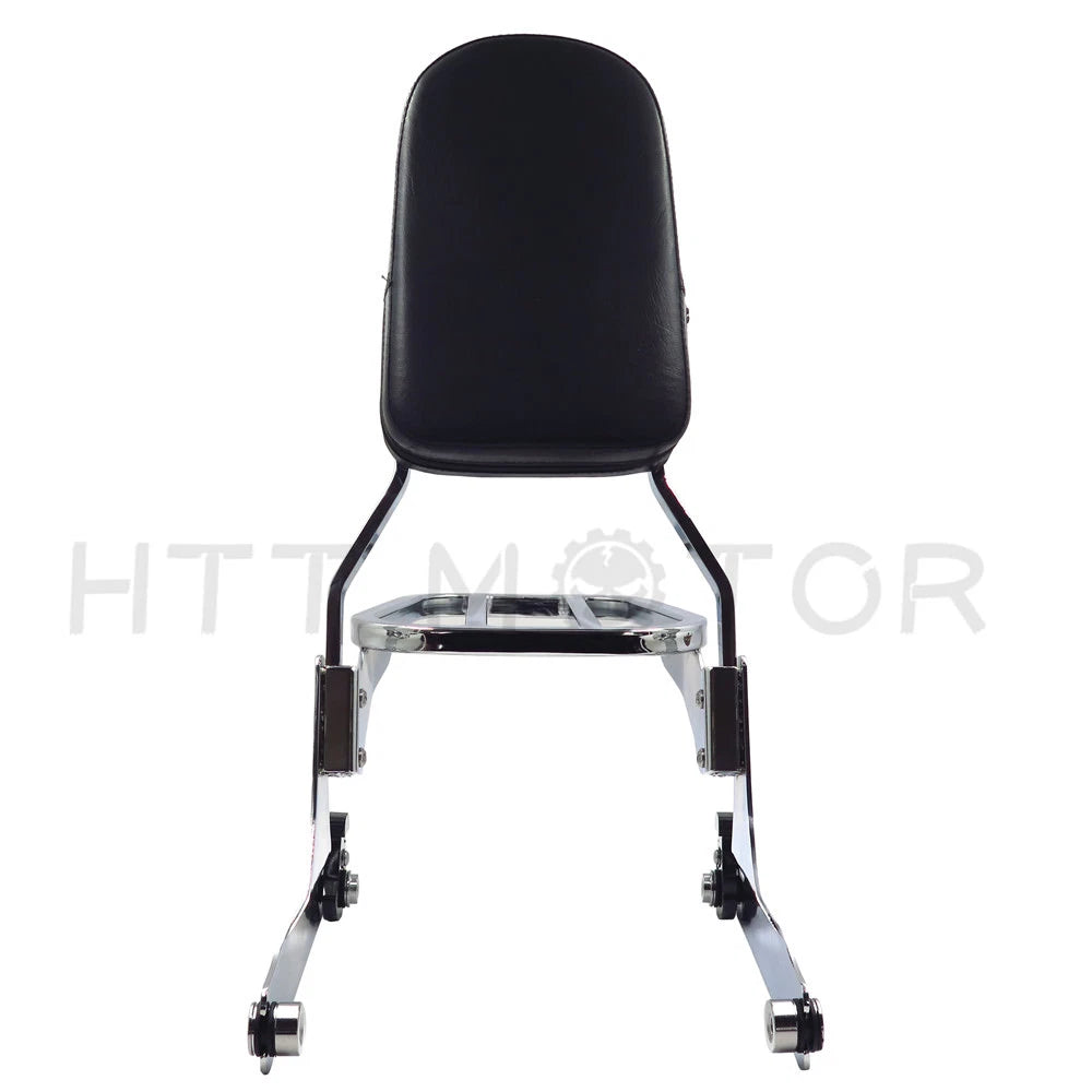 Skull Detachable Sissy Bar Backrest Luggage Rack for Harley FLSTC FXST FXSTB (2000–2017)