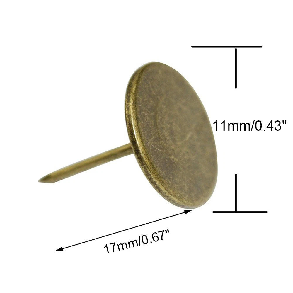 100pcs Antique Upholstery Nail Tack Pins for Furniture Decor