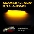 Set of 4 LED Turn Signal Daytime Running Light Strips for Motorcycle