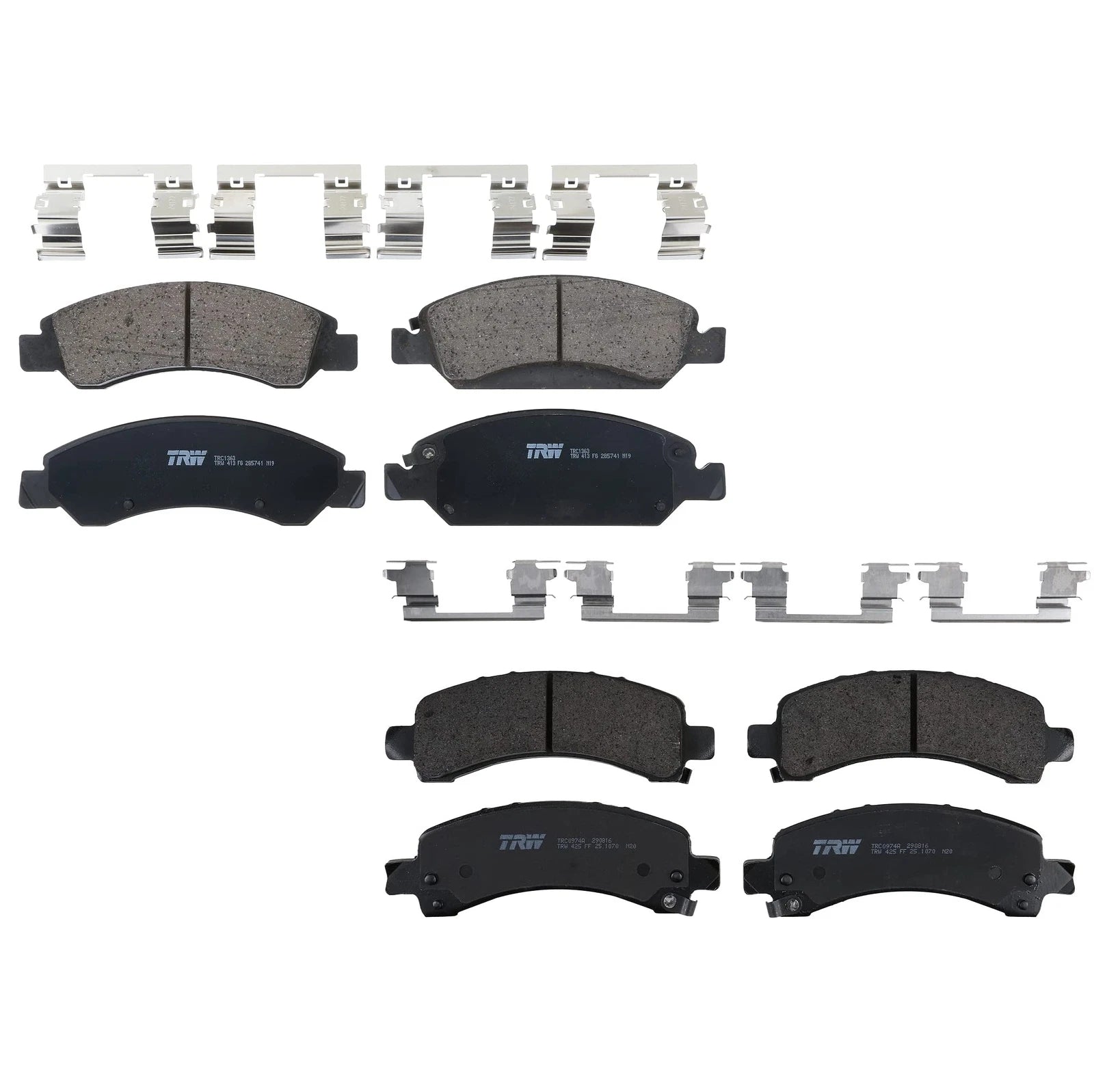 TRW Pro Ceramic Brake Pads Hardware Kit for Express Savana 1500 (2009–2014)