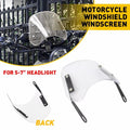 Headlight Windscreen for Universal Motorcycle 5-7" Round Headlamp
