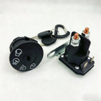 Ignition Switch & AM138068 Starter Solenoid for 12V Riding Mowers