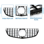 Front Upper Bumper Grille for Mercedes-Benz E200 (2014–2017) Black