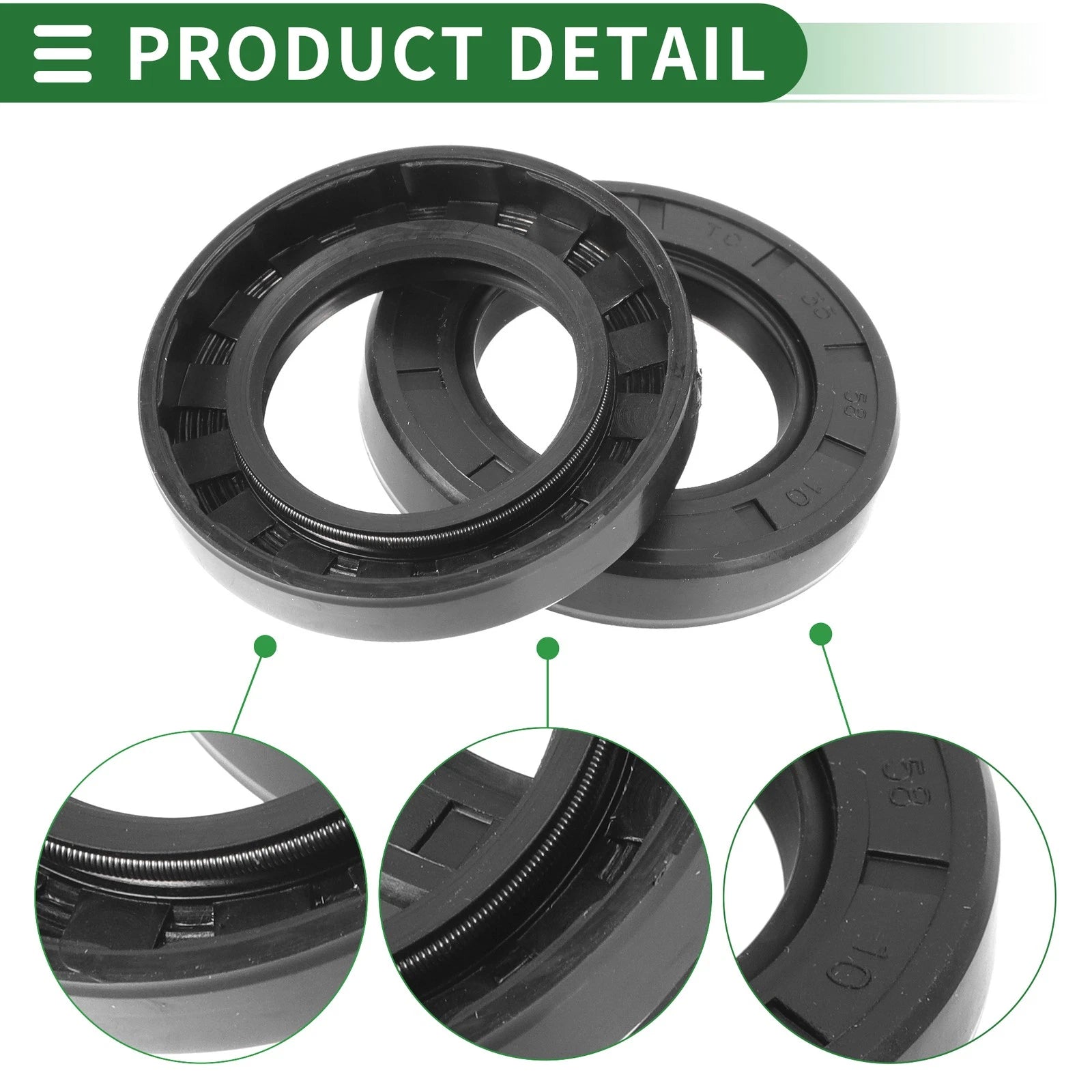 Set of 5 Oil Seal Rotary Shaft Seal NBR Rubber 35x58x10mm
