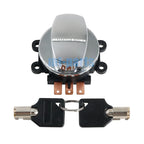 Chrome Ignition Key Switch Kit for Harley-Davidson Softail Custom (2007–2010)