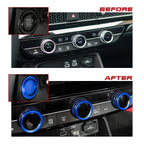 AC Knob Control and Engine Start Button Overlay Trim for Honda Civic (2022-2024)