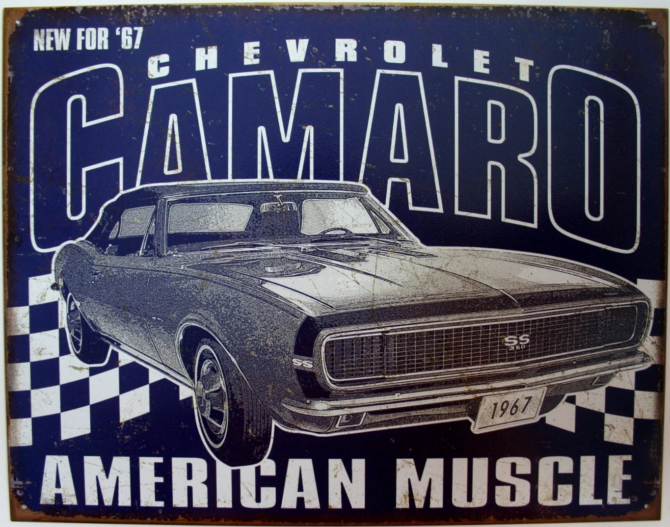 Vintage Replica Tin Metal Sign for Chevy Camaro (1967) - GM Part 2135