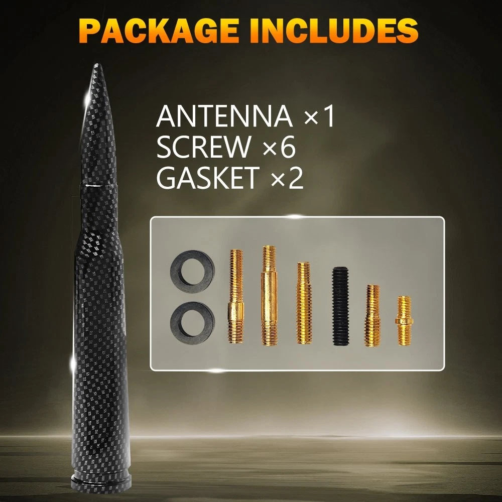 Bullet Antenna 50 Cal for Chevy Silverado GMC Sierra 1500 2500 3500 (EXV)