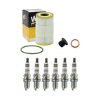 Wix Engine Oil Filter & NGK 6 Iridium IX Spark Plugs for Audi A6 A7 (2012–2018)