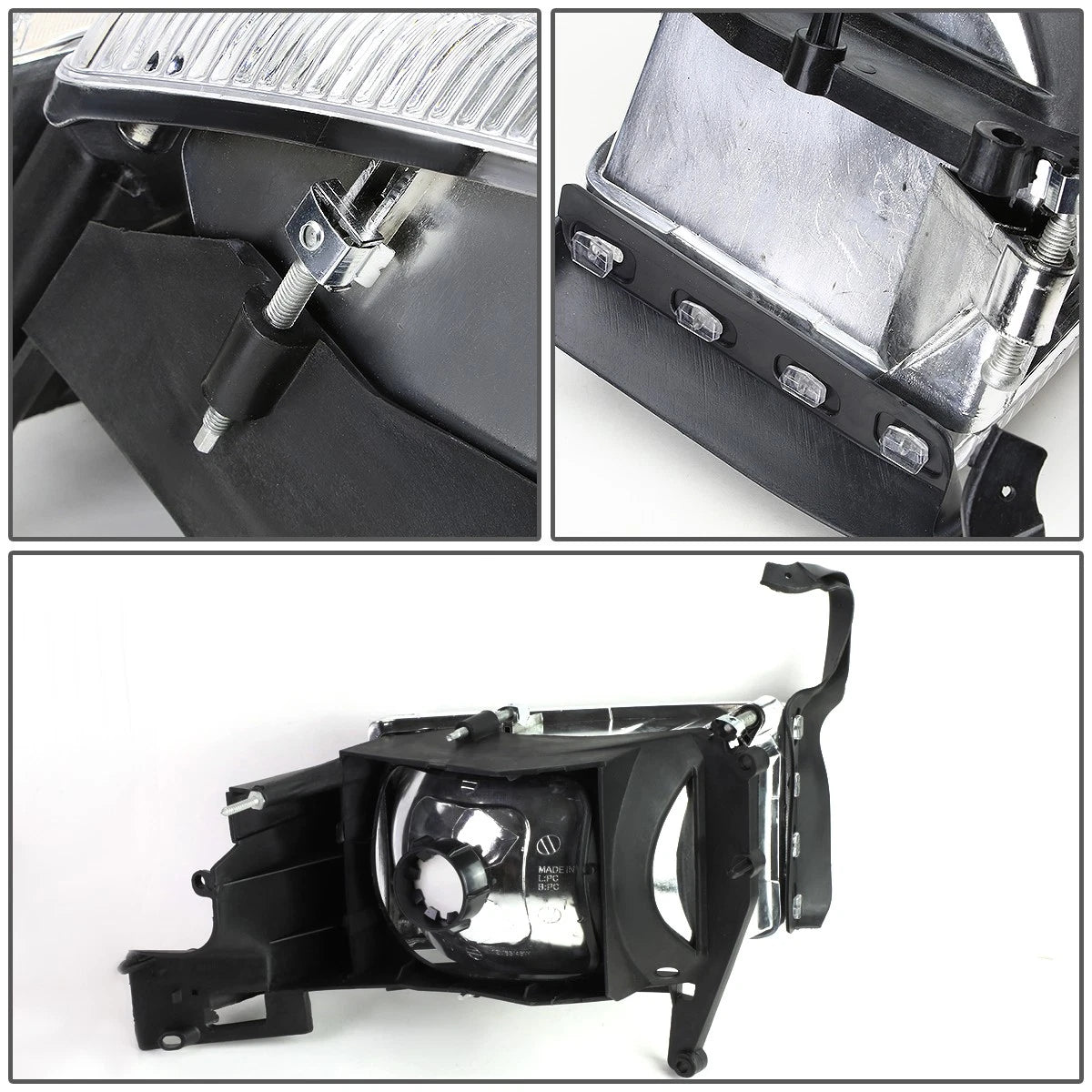 Chrome Housing Crystal Headlight Pair for Dodge Ram Pickup (1994–2002)