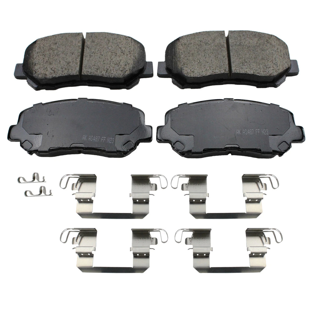 Set of 4 Akebono ProACT Ultra Premium Ceramic Front Brake Pads for 2013–2016 Dart Cherokee