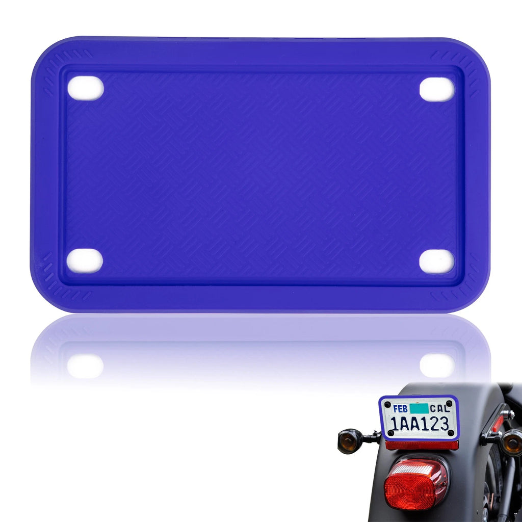 Silicone License Plate Frame for Blue Motorcycle (Universal) (2000–2000)